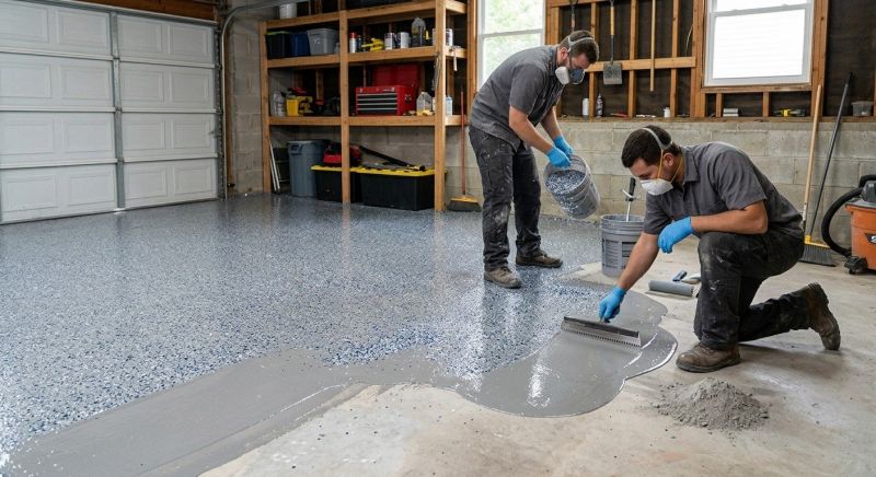 Garage Floor Epoxy Installation in Greensboro, NC